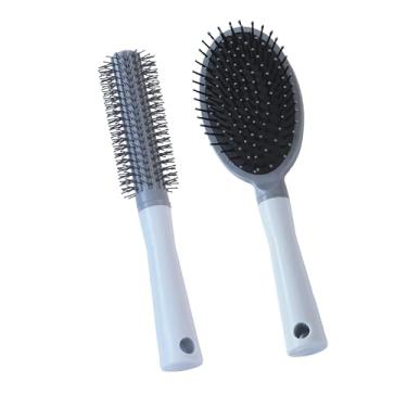 Imagem de 2 peças de escova de cabelo e pente com almofada de ar, escova de cabelo desembaraçadora, reduz o frizz e a estática, massageia o couro cabeludo, escova de cabelo desembaraçadora para homens, mulheres