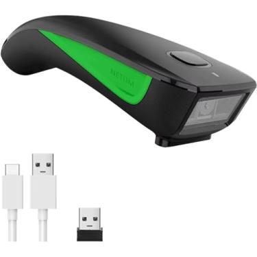 Imagem de mini scanner de códigos de barras, compatível com Bluetooth e 2,4 G sem fio e com fio 3 em 1 leitor de imagem CCD portátil, NETUM