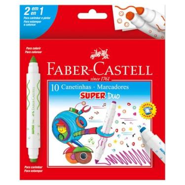 Imagem de HIDROGRAFICA 2 PONTAS SUPER DUO, Faber-Castell, DUO150610, Multicor