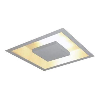 Imagem de Luminária Plafon Embutir Rebatedor Eclipse 40x40 p 4 Lampadas Soquete 