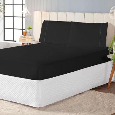 Imagem de jogo de cama 3 peças SOLTEIRO, CASAL, QUEEN E KING 400 fios - SAFIRA E