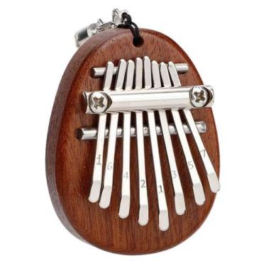 Imagem de Mini kalimba 8 teclas piano de dedo percusão madeira - MALASYA COLECTI