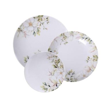 Imagem de Jogo De Pratos Tramontina Magnólia Em Porcelana Decorada 12 Peças