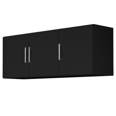 Imagem de Armário de Cozinha Multiuso 120 cm com Duas Portas – Organizador de Utensílios e Louças (Preto)