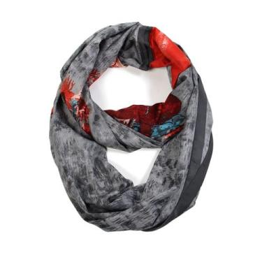 Imagem de Lenço Scarfand, pintura a óleo de cor mista, Infinity Fashion - Scarf&