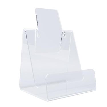 Imagem de Fockety Porta Folhetos Em Acrílico, Expositor Cristalino Com Base Antiderrapante e Suporte Reforçado, para Restaurantes, Escritórios, Hotéis, Exposições, Feiras, 15 Cm L X 19 Cm A