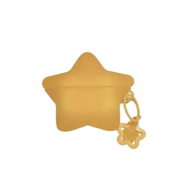 Imagem de Capa para AirPods 4ª geração, capa compatível com AirPods 4 2024, capa de fone de ouvido luminosa em forma de estrela Kawaii, presentes com chaveiro para mulheres e meninas, proteção antiarranhões