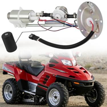 Imagem de Conjunto de módulo de bomba de combustível 47-1048 compatível com Polaris Sportsman 700 800 EFI 2005 2006 2007 2008, bomba de combustível de montagem de 5 parafusos substitui 471048, 2520496, 2520776