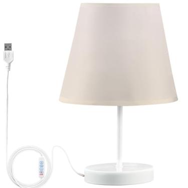 Imagem de TSENQUE Candeeiros de mesa modernos de magnólia personalizados com chicote de mamão gradiente, lâmpadas de LED para mesinhas noturnas, recarregáveis por USB, lâmpadas de quarto de crianças estéticas