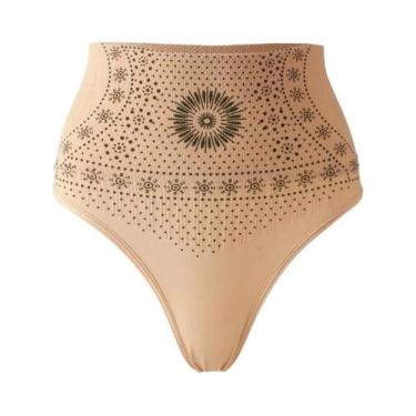 Imagem de Calcinha Feminina Sem Costura De Cintura Alta Com Estampa, Controle De