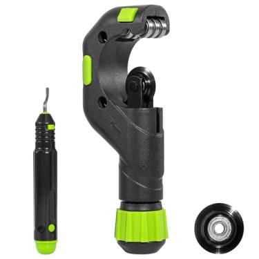 Imagem de Conjunto profissional de cortadores de tubos, ferramenta de catraca resistente para tubos de cobre/aço, 3/10.2 cm a 5.1 cm OD, corte multimaterial para HVAC/encanamento