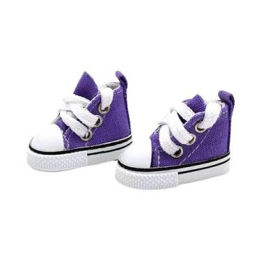 Imagem de Tênis De Lona De Algodão De 20cm Para Bonecas, Sapatos De Boneca BJD F