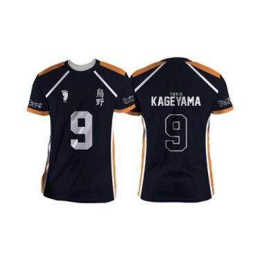 Imagem de Camisa De Voleibol Kageyama No.9 Haikyuu Karasuno, T-Shirt De Cosplay 