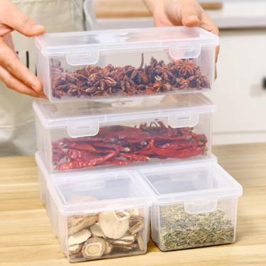 Imagem de Ymiko Recipiente Hermético de Armazenamento de Temperos Secos Com Tampa Segura para Frescor, Cozinha, Despensa, Frasco de Organização para Pimenta, Canela e Ervas