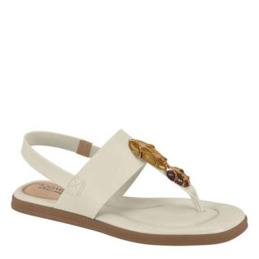 Imagem de Sandália Modare Conforto Ortopédico Feminino Flat 7212103, Branco  off