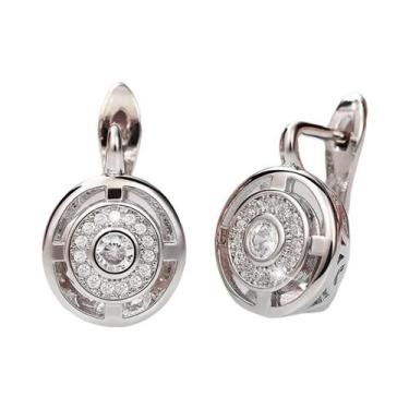 Imagem de Brincos De Argola Femininos Em Ouro Rosa/Prata Luxuosos Para Casamento