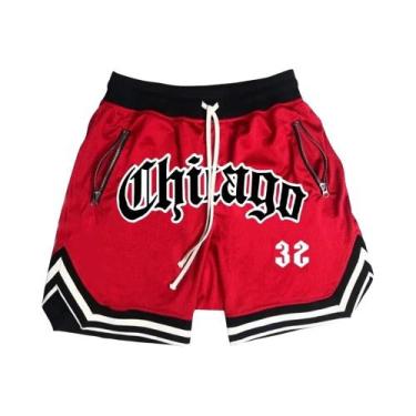 Imagem de Bermuda De Basquete Masculina Em Malha Respirável Casual Para Esportes