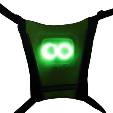 Imagem de doorslay Colete refletor de LED com controle de voz e aljava, 4 modos de iluminação, painel de luz destacável, bateria recarregável, ajuste de tiras elásticas (amarelo)