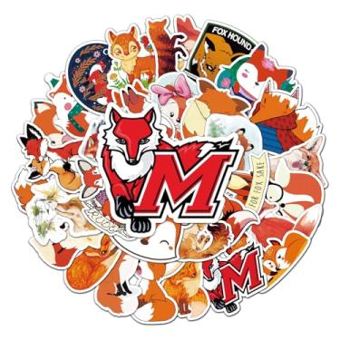 Imagem de 50 peças de adesivos de vinil à prova d'água com tema de raposa, decoração de garrafa de água e sala de aula, prêmios de professores e itens essenciais para sala de aula