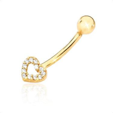 Imagem de Piercing De Umbigo Coração Ouro 18k - S.Demór Joias