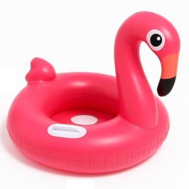 Imagem de Boia Inflável flamingo Com Assento Infantil Para bebês ou Crianças 80 x 70 cm