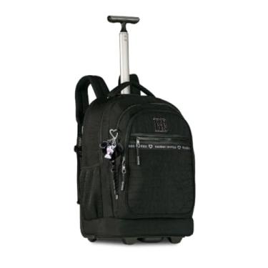 Imagem de Mochila Carrinho Rebecca Bonbon Bolsa Escolar com Chaveiros Rb27000 (Preto)