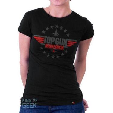 Imagem de Baby Look Top Gun Maverick Blusinha Filme Clássico Anos 80 - KING OF G