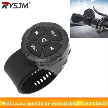 Imagem de Controle Remoto Bluetooth Para Volante De Carro Com 5 Teclas, Botão De