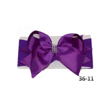 Imagem de 1 Faixa Cabelo C/Laço Infantil Bebê Meia De Seda Mod 36 - mundo das me