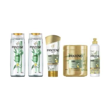 Imagem de Kit Pantene Bambu 2 Sh 400Ml+Cond 150Ml+Masc 600Ml+Cr Pent