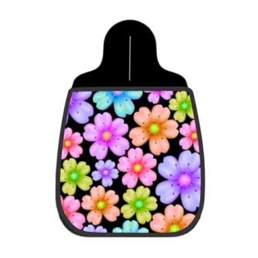 Imagem de Lixeira De Carro Organizador Lixinhocar Flores Neon Preto