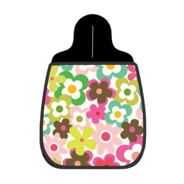 Imagem de Lixeira De Carro Organizador Lixinhocar Floral Vintage Colorido Fundo Branco