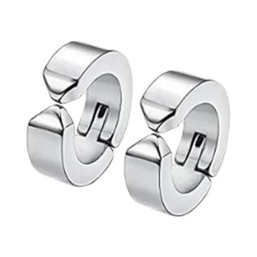 Imagem de Clipe De Orelha De Aço Inoxidável Para Homens Com Brincos Falsos Para 