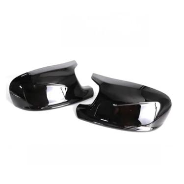 Imagem de Padrão De Fibra De Carbono Olhar/Preto Carro Retrovisor Lateral Espelho Capa Compatível Com BMW X3 F25 X1 E84 Pré-lci 2010-2013(1 pair black)
