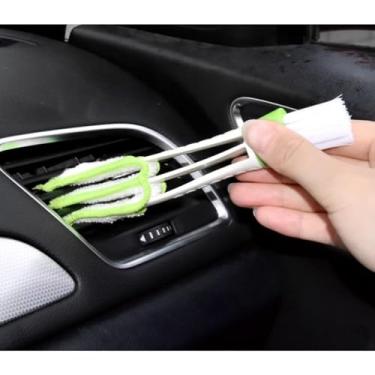 Imagem de Mini espanador multifuncional para saída de ar do carro, escova de limpeza de ar condicionado automotivo Ferramenta de limpeza removível e lavável para lacunas e cantos para teclado, persiana de