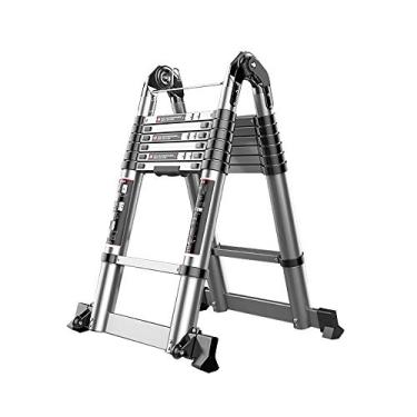 Imagem de Escada multifuncional, escada de elevador doméstico, parede, estável, dobrável, espinha de peixe, multifuncional de 3,6 m