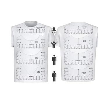 Imagem de T-shirt Com Decote Em V E Redondo, Ferramenta De Calibração De PVC Par