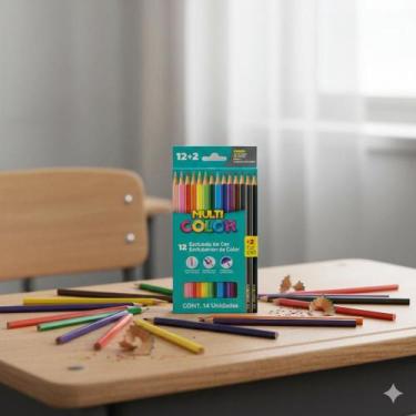 Imagem de Lápis de Cor Faber Castell Multicolor 12un + 2 Lápis Grafite - Faber-C