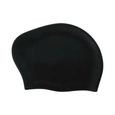 Imagem de Touca De Natação De Silicone Extra Grande Impermeável Para Cabelos Lon