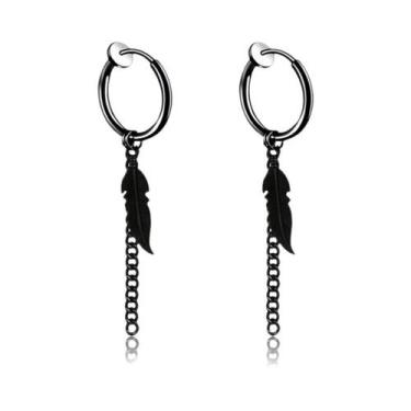 Imagem de Brincos De Clipe Com Pingente De Cruz Da Moda, Sem Furo, Para Homens E