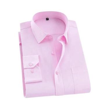 Imagem de Camisa Social Masculina Casual De Manga Longa Xadrez E Listrada Slim F