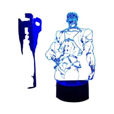 Imagem de Luminária Noturna 3D JoJo Bizarre Adventure Para Decoração De Quarto, 