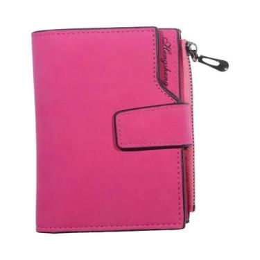 Imagem de Carteira Feminina Slim De Couro Com Porta Moedas E Compartimentos Para