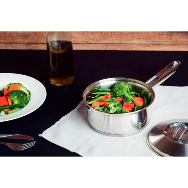 Imagem de Panela Tramontina Solar em Aço Inox Fundo Triplo com Tampa e Cabo 16 cm 1,4 L