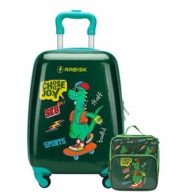 Imagem de Kit Dinossauro Mini Mala Viagem Bordo + Lancheira Térmica - Rabisk, Ve