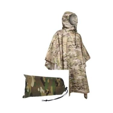 Imagem de Poncho Camuflado Respirável, Capa De Chuva Tática Para Caminhadas, Caç