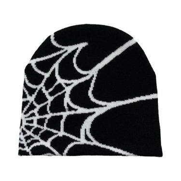 Imagem de Gorro Unissex Quente Com Estampa De Teia De Aranha Para Uso Externo - 