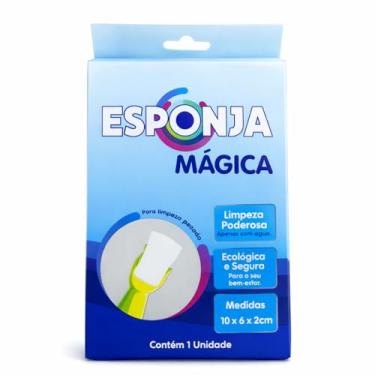 Imagem de Esponja Mágica para Limpeza Profunda Apenas com Água Ecológica e Segura 10 x 6 x 2cm 1 Unidade