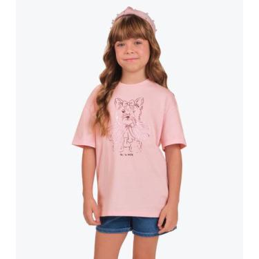 Imagem de Camiseta Meia Malha Trick Nick Rosa, 8, Rosa