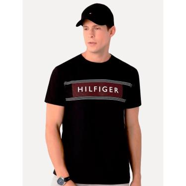 Imagem de Camiseta Tommy Hilfiger Masculina Brand Love Chest Tee Preta-Masculino